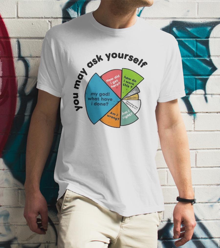 You May Ask Yourself My God What Have I Done How Do I Work This Pie Chart T-Shirt