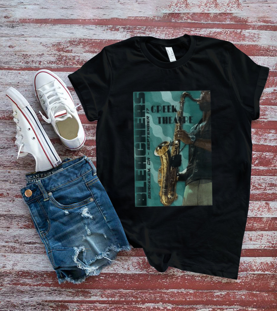 Bleachers Berkeley September 17 Greek Theatre Saxophone Player T-Shirt