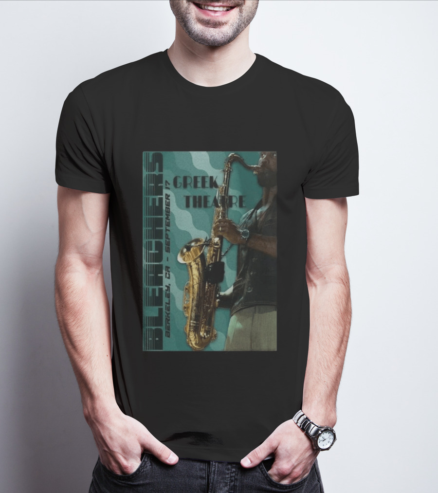 Bleachers Berkeley September 17 Greek Theatre Saxophone Player T-Shirt