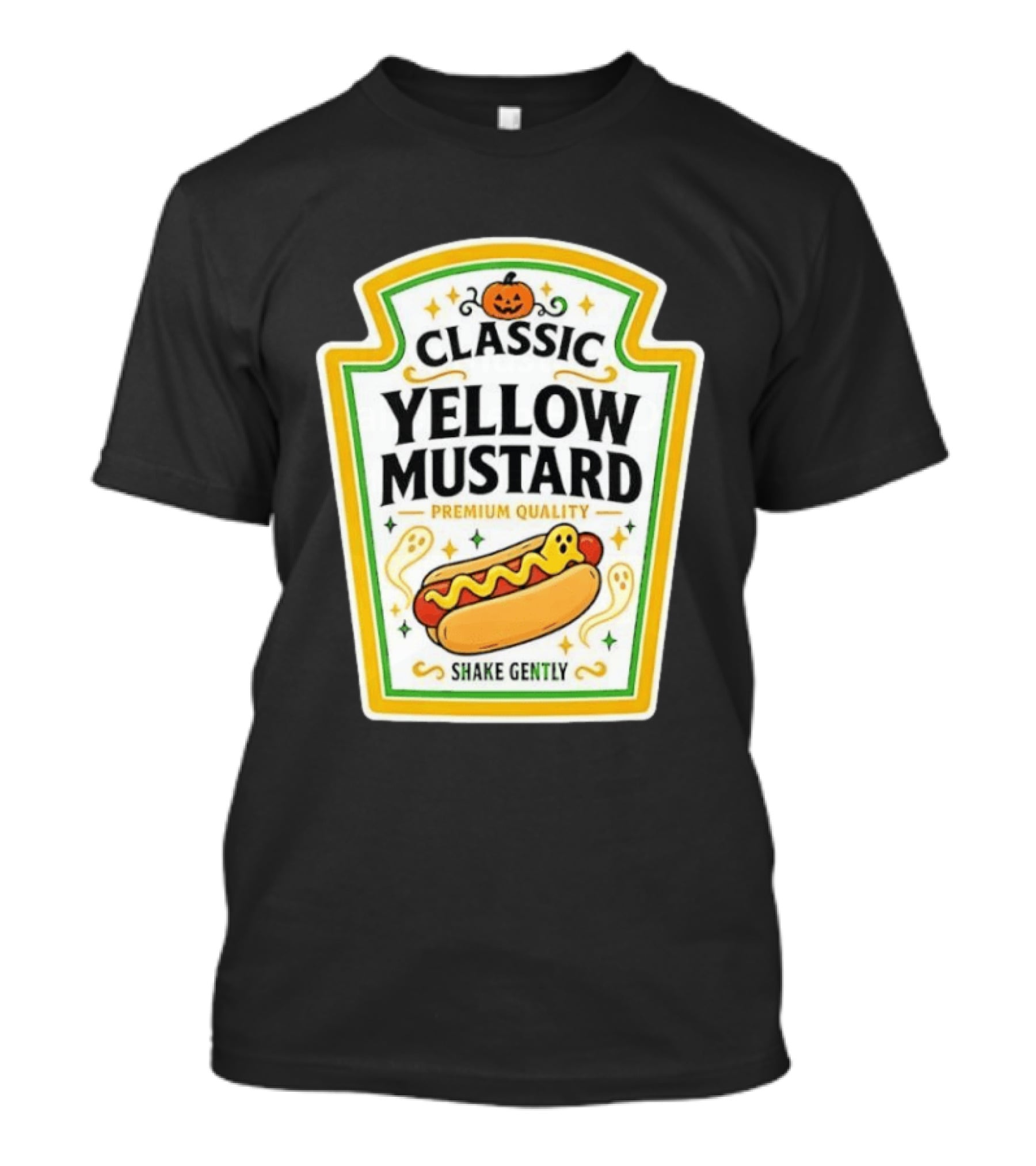 Classic Yellow Mustard Premium Quality Halloween Hot Dog Shake Gently T-Shirt