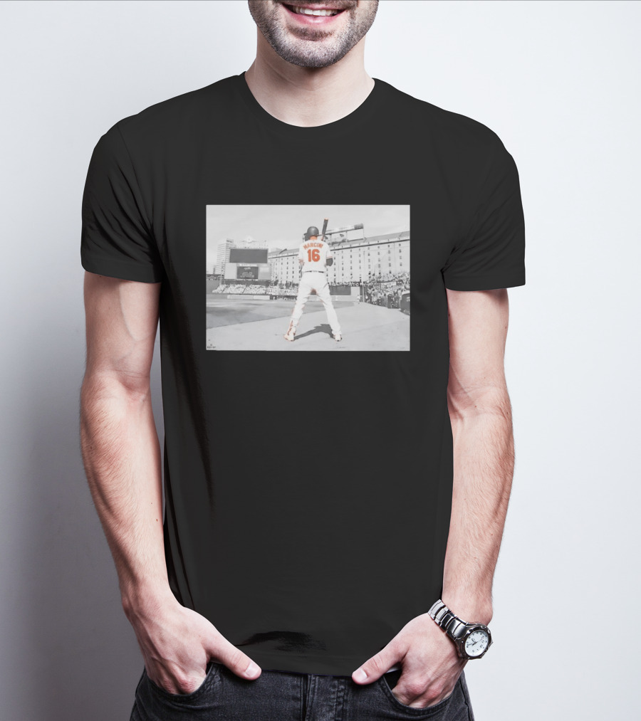 Baltimore Orioles Trey Mancini 16 Batting Camden Yards T-Shirt