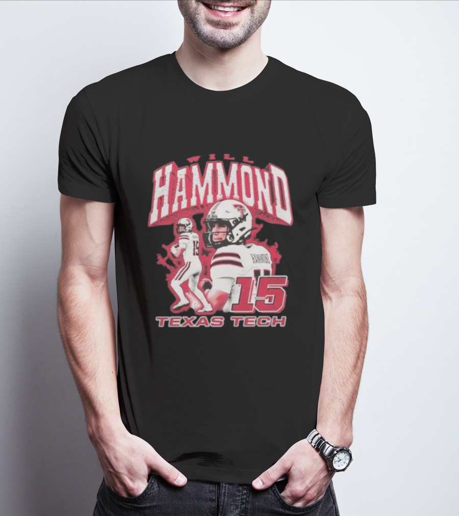 William Hammond Texas Tech Red Raiders Football 15 T-Shirt