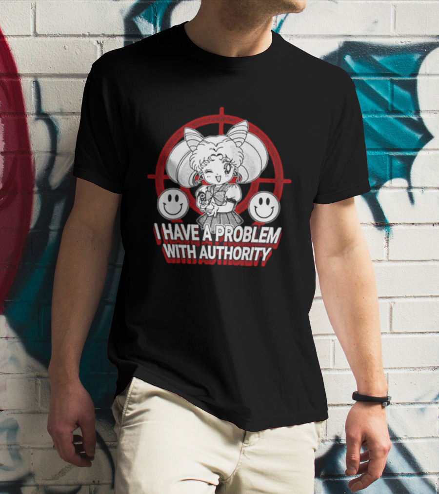 Sailor Moon I Have A Problem With Authority Anime Character Target Smiley Faces T-Shirt