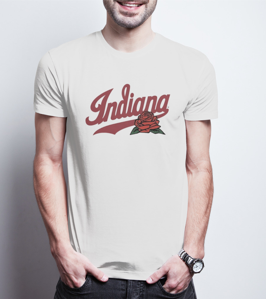 Indiana Rose University College Hoosiers Vintage Floral Script T-Shirt