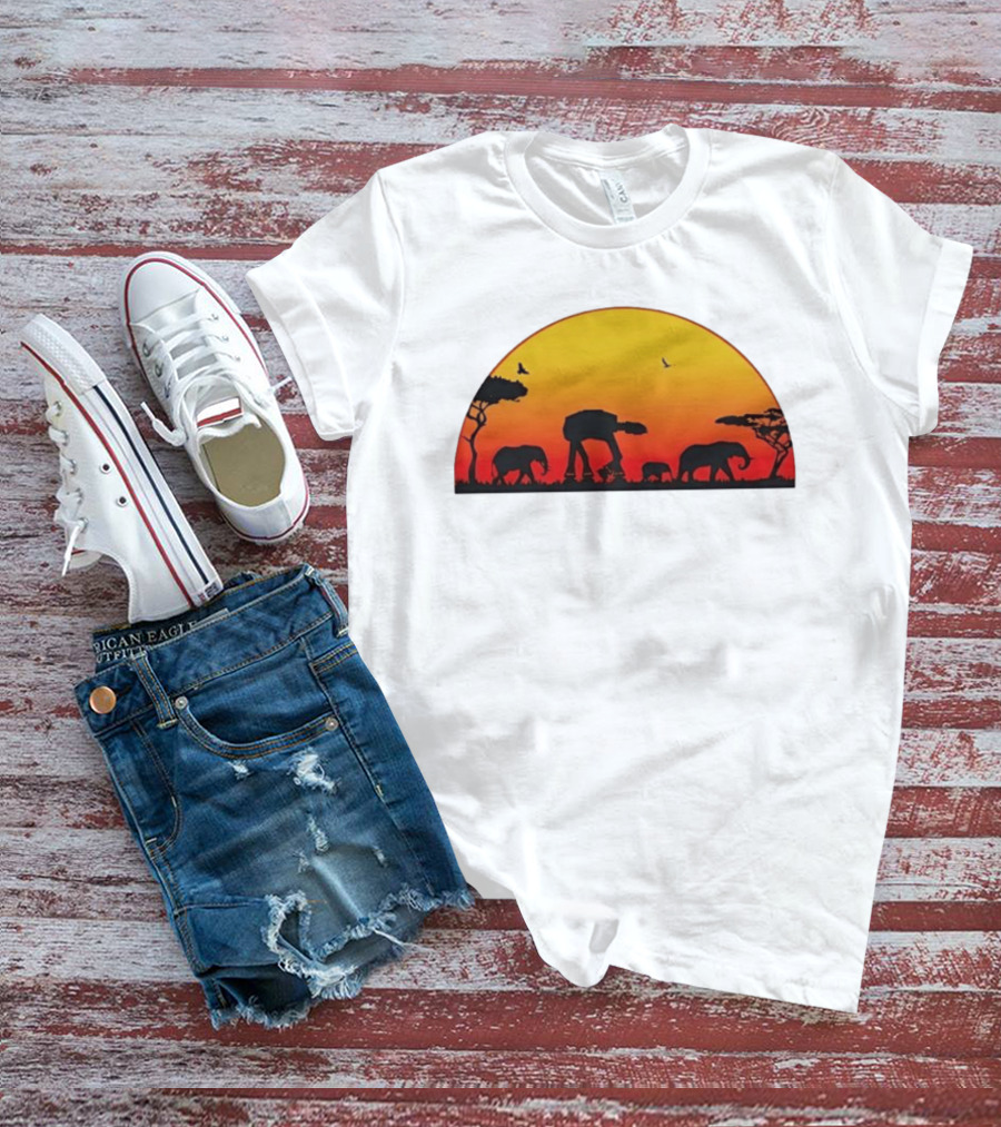 Star Wars AT AT Walker African Savanna Sunset T-Shirt