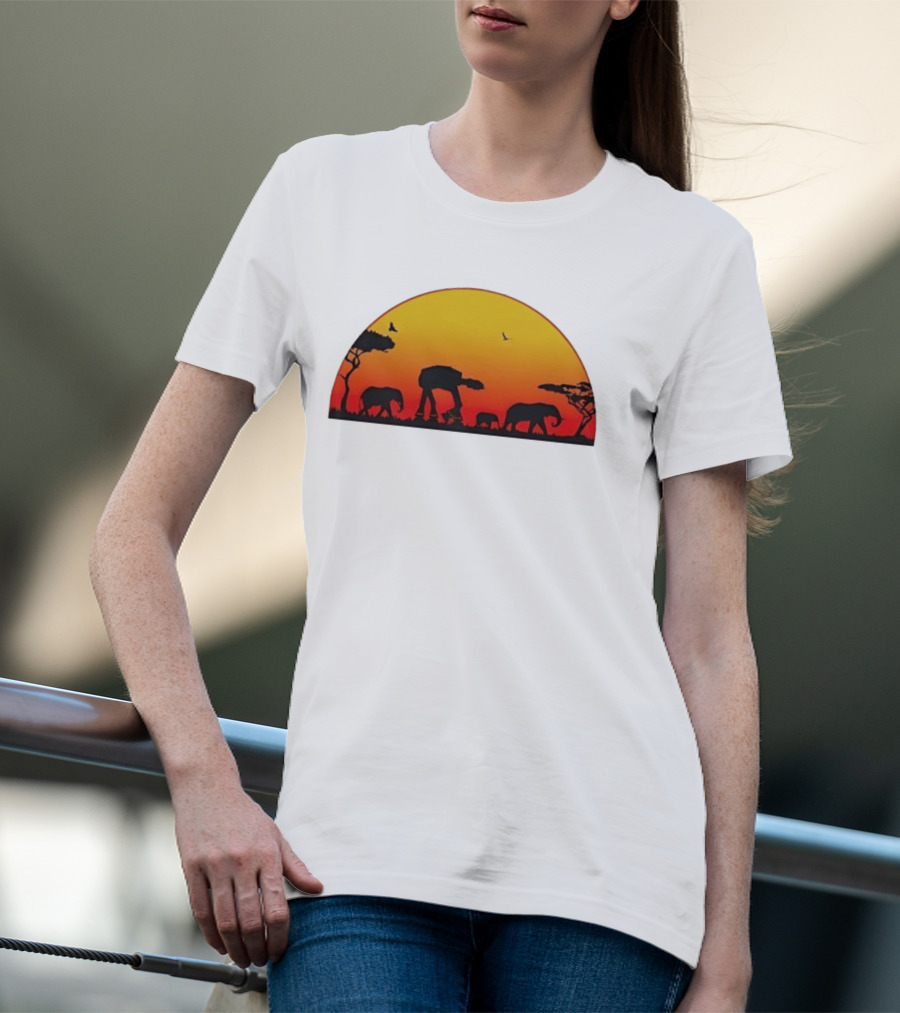 Star Wars AT AT Walker African Savanna Sunset T-Shirt