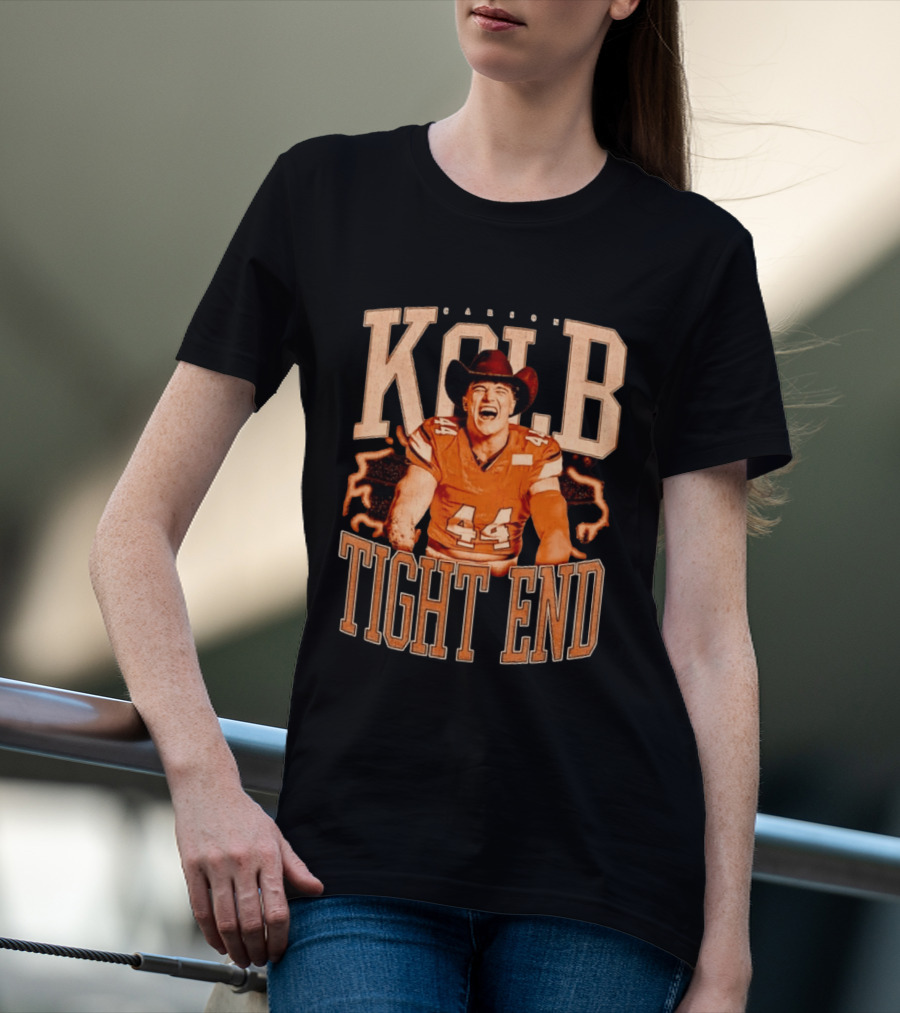 Carson Kolb 44 Cowboy Hat Football Player Tight End T-Shirt
