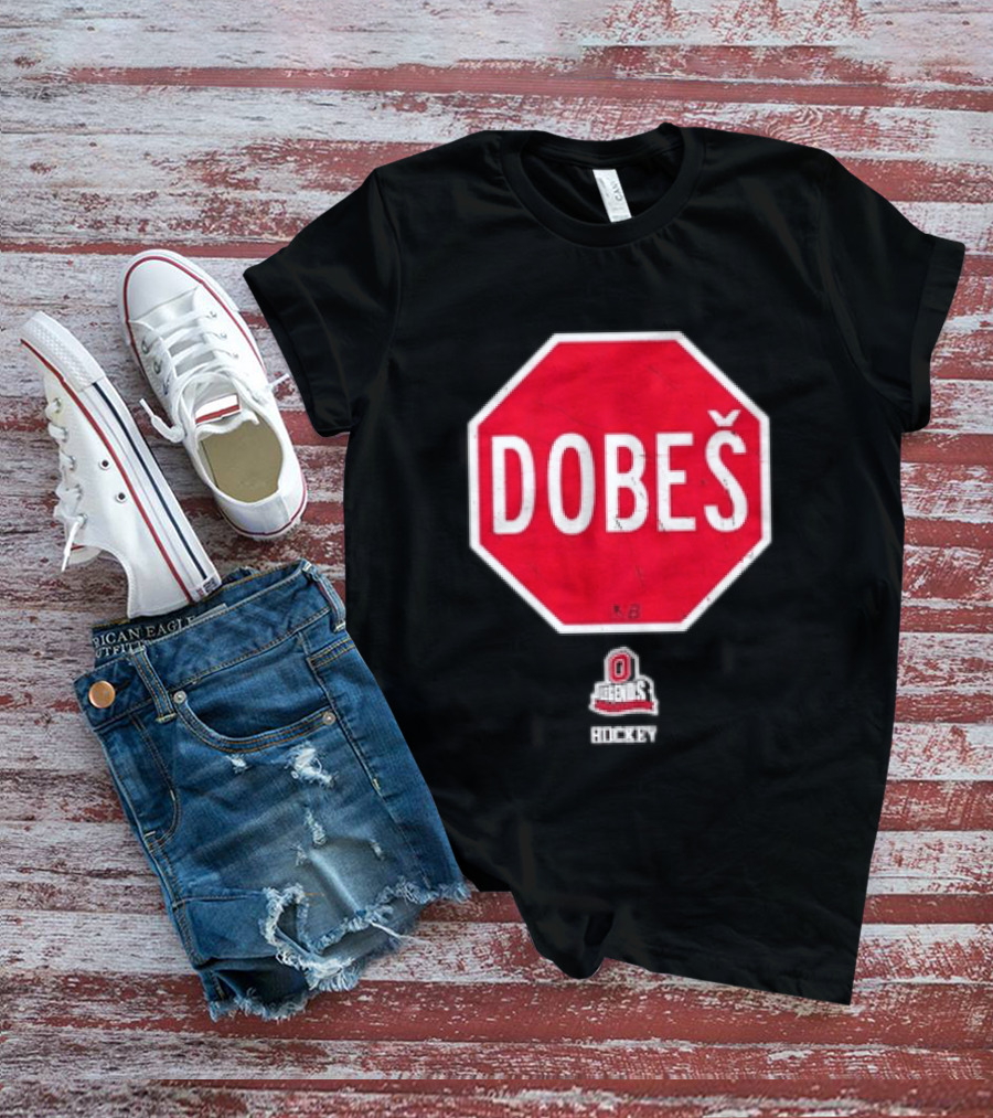 Ohio State Buckeyes Jakub Dobes Stop Sign T-Shirt