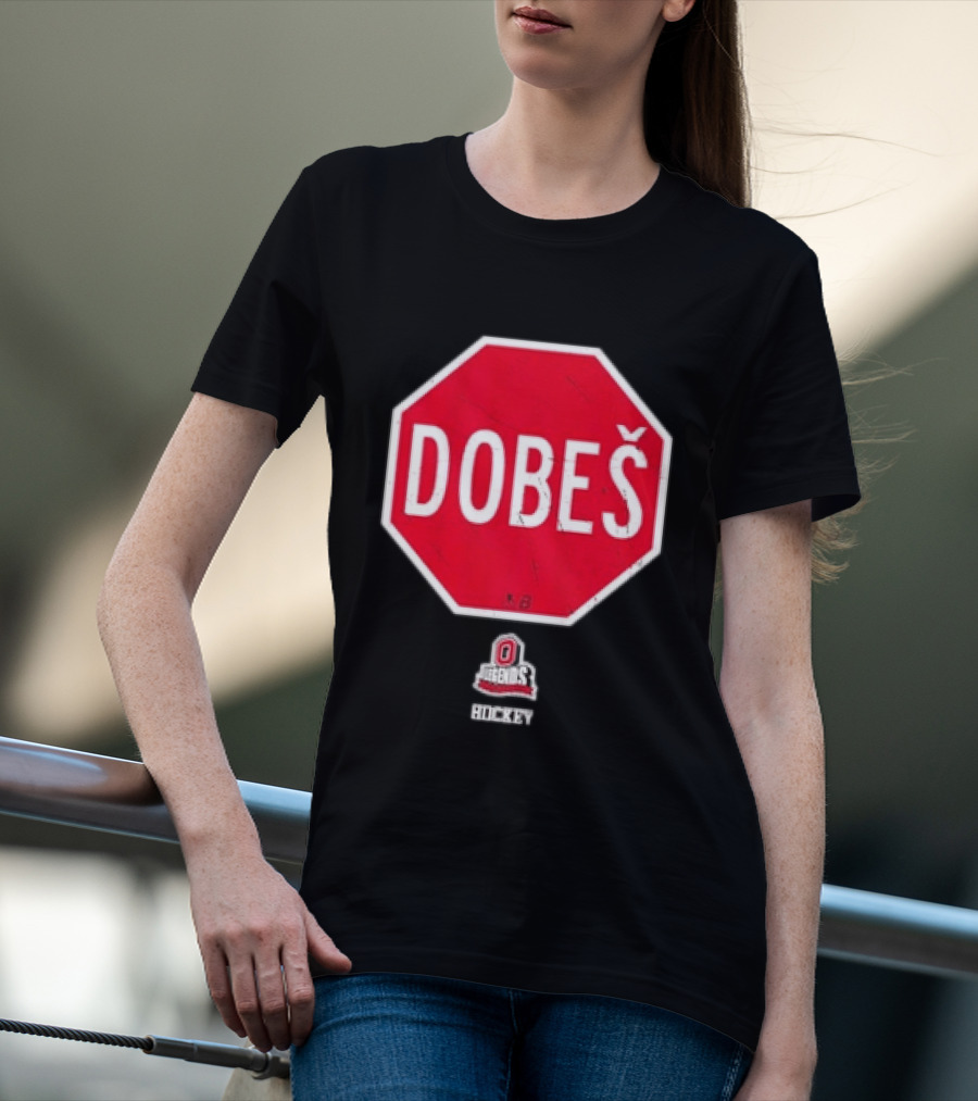 Ohio State Buckeyes Jakub Dobes Stop Sign T-Shirt