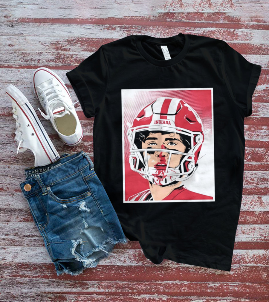 Josh Hoover Indiana Football Bloody Face Helmet T-Shirt