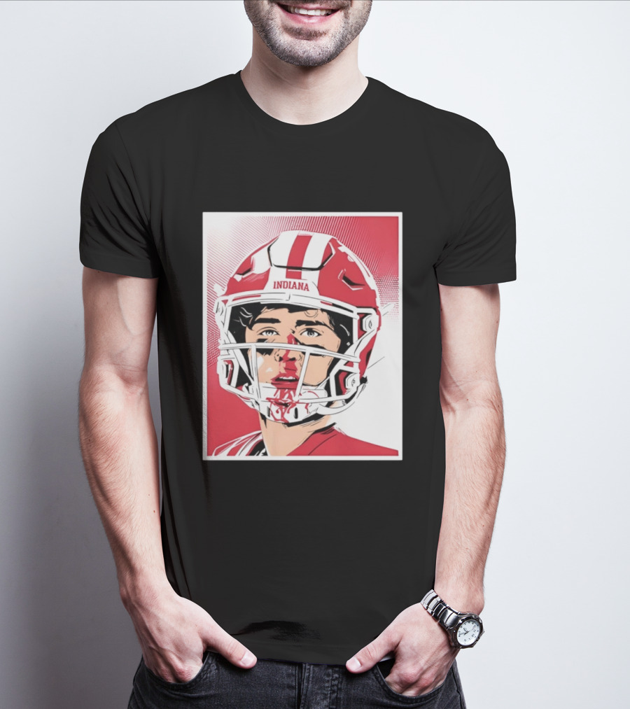 Josh Hoover Indiana Football Bloody Face Helmet T-Shirt