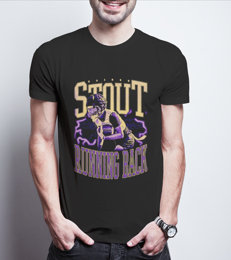 Stout Running Back Football Player T-Shirt