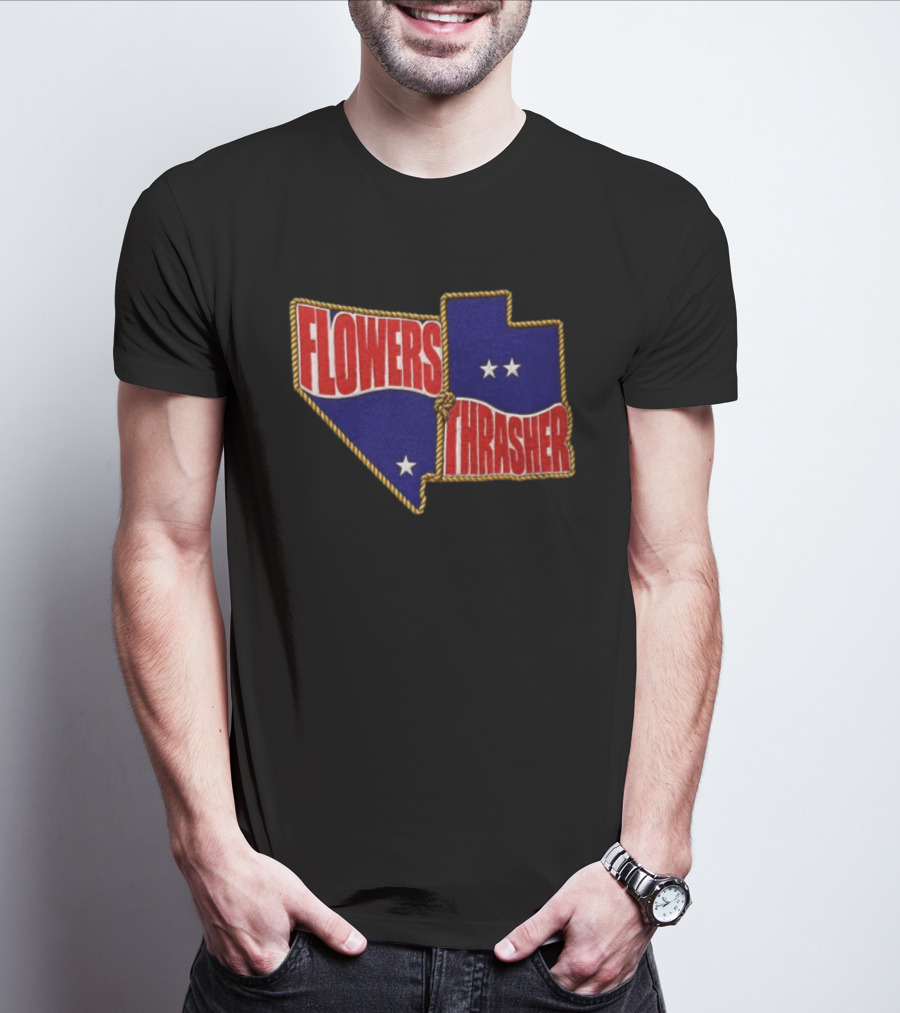 FLOWERS THRASHER Nevada Utah Patch T-Shirt