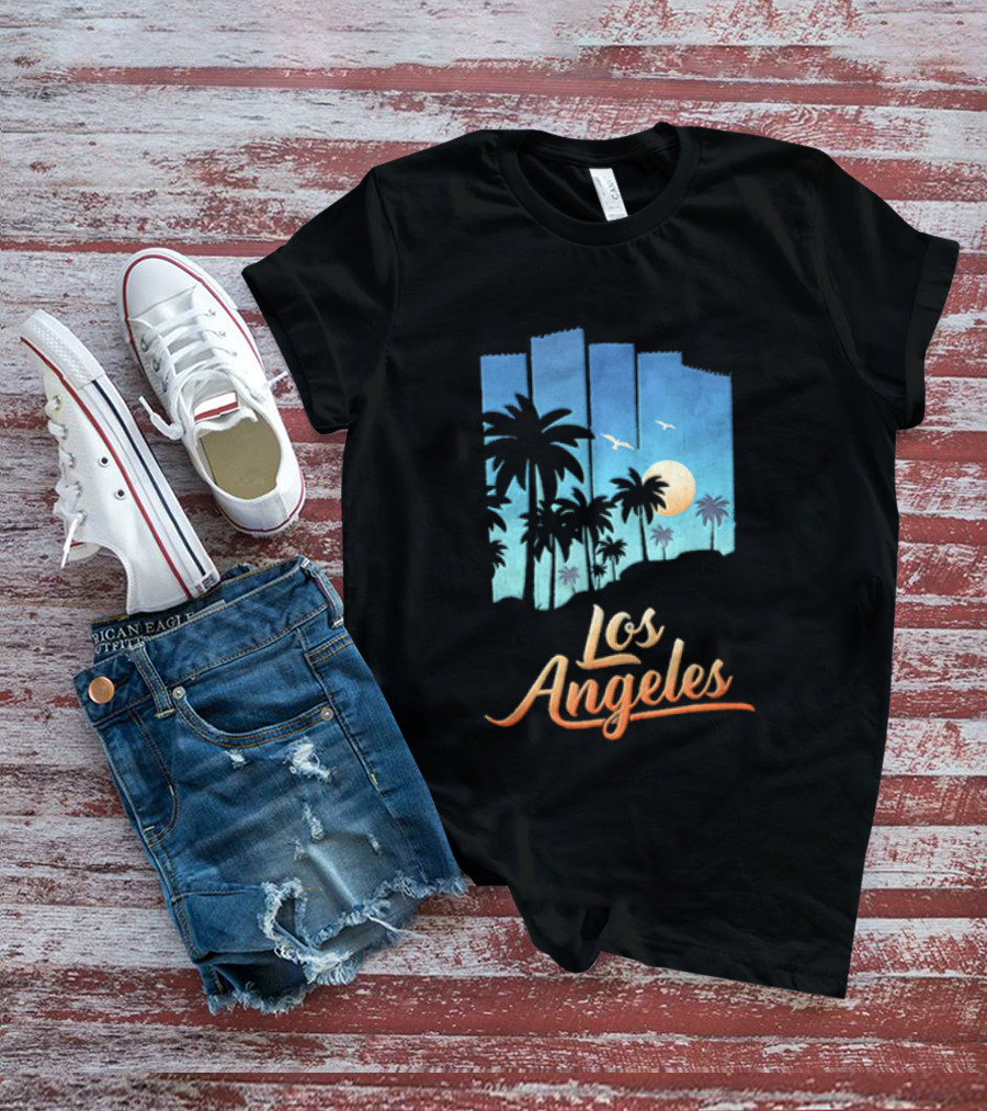 Los Angeles Sunset Palm Trees California T-Shirt