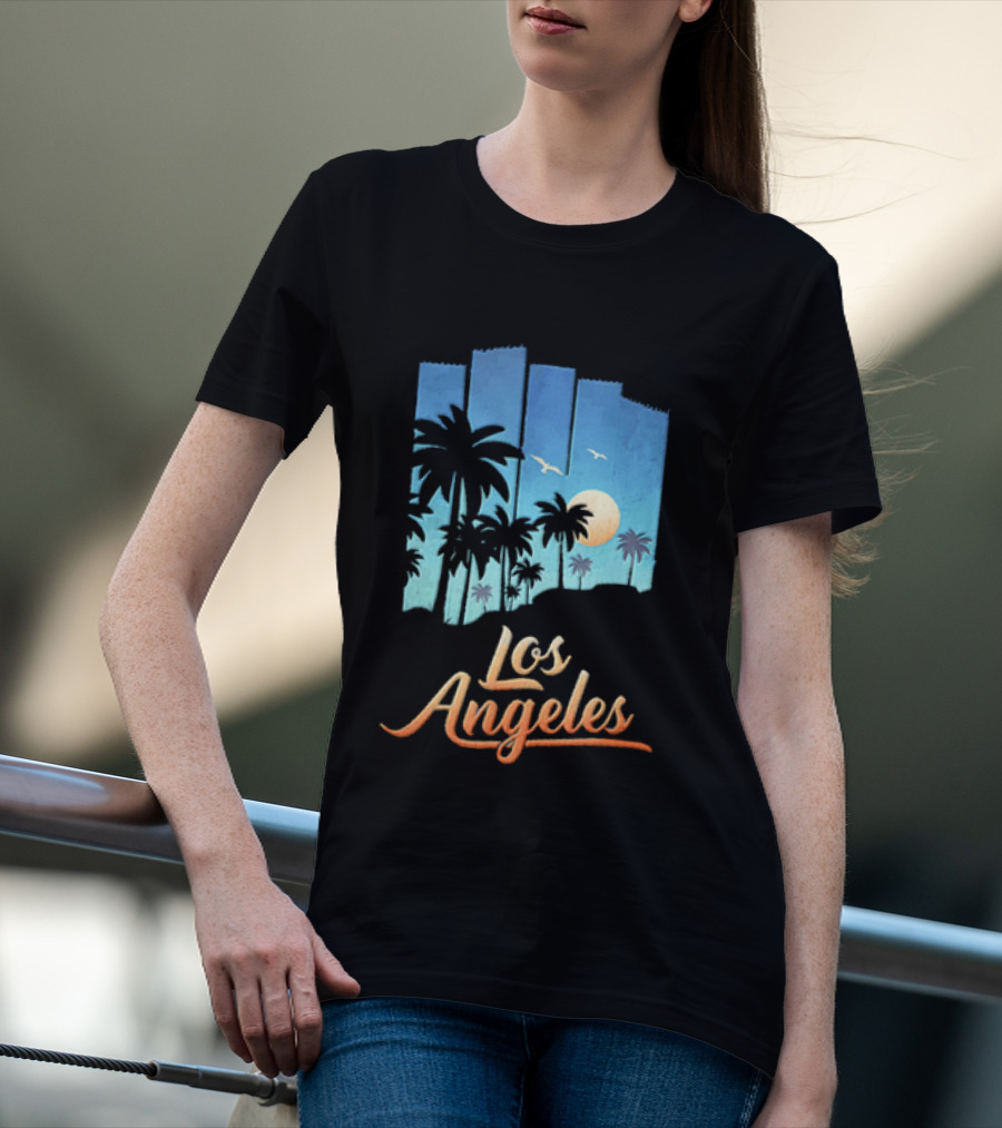 Los Angeles Sunset Palm Trees California T-Shirt