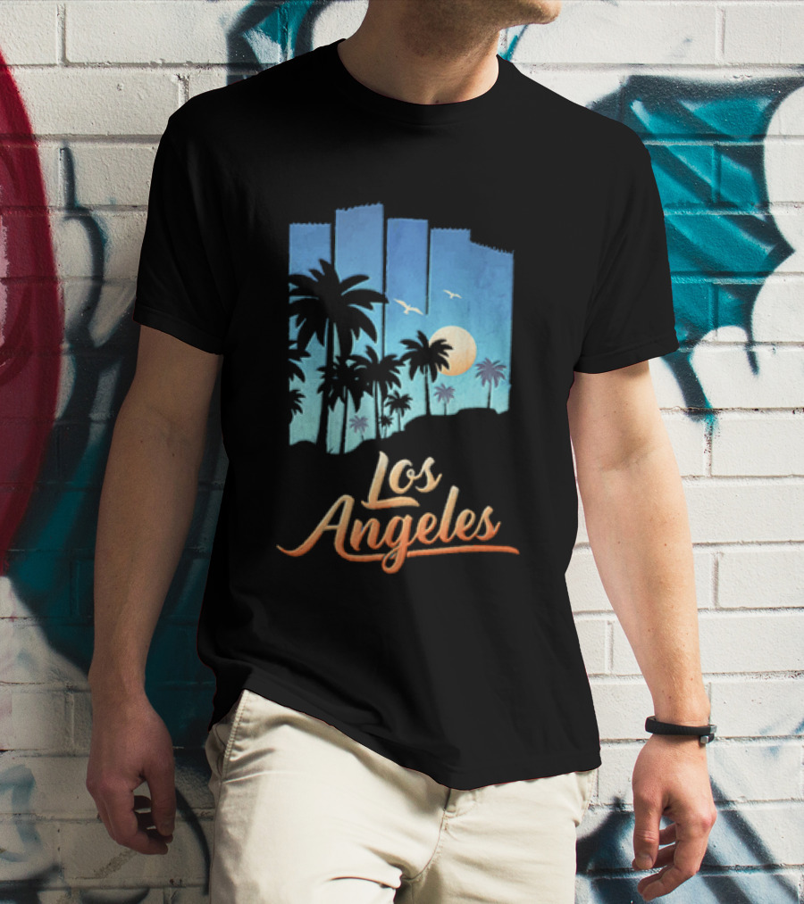 Los Angeles Sunset Palm Trees California T-Shirt