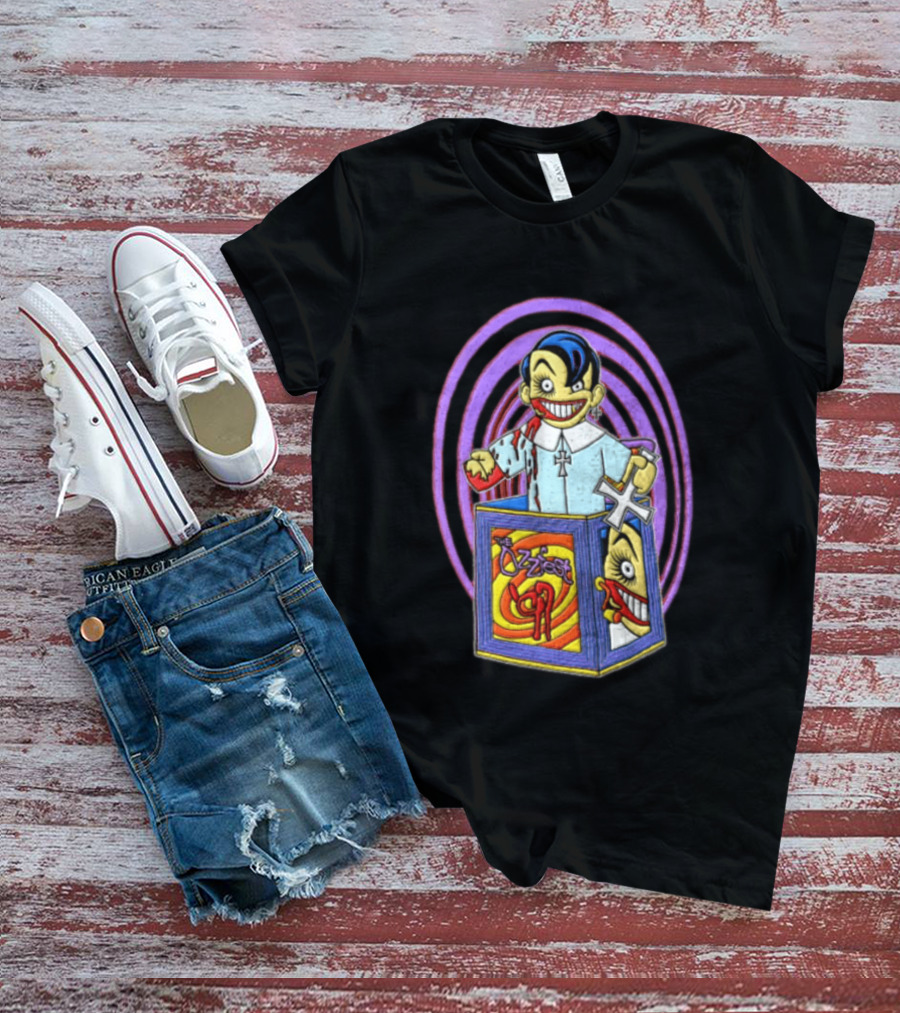 Ozzfest 1997 Cartoon Character With Cross And Blood Stained Attire T-Shirt