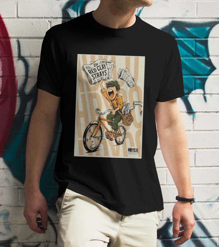 Red Clay Strays Sep 20 2026 San Antonio Frost Bank Center HBYCO Newsboy Bicycle T-Shirt