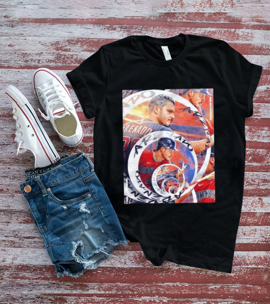 Nolan Arenado Arizona Diamondbacks Baseball Spiral Collage T-Shirt