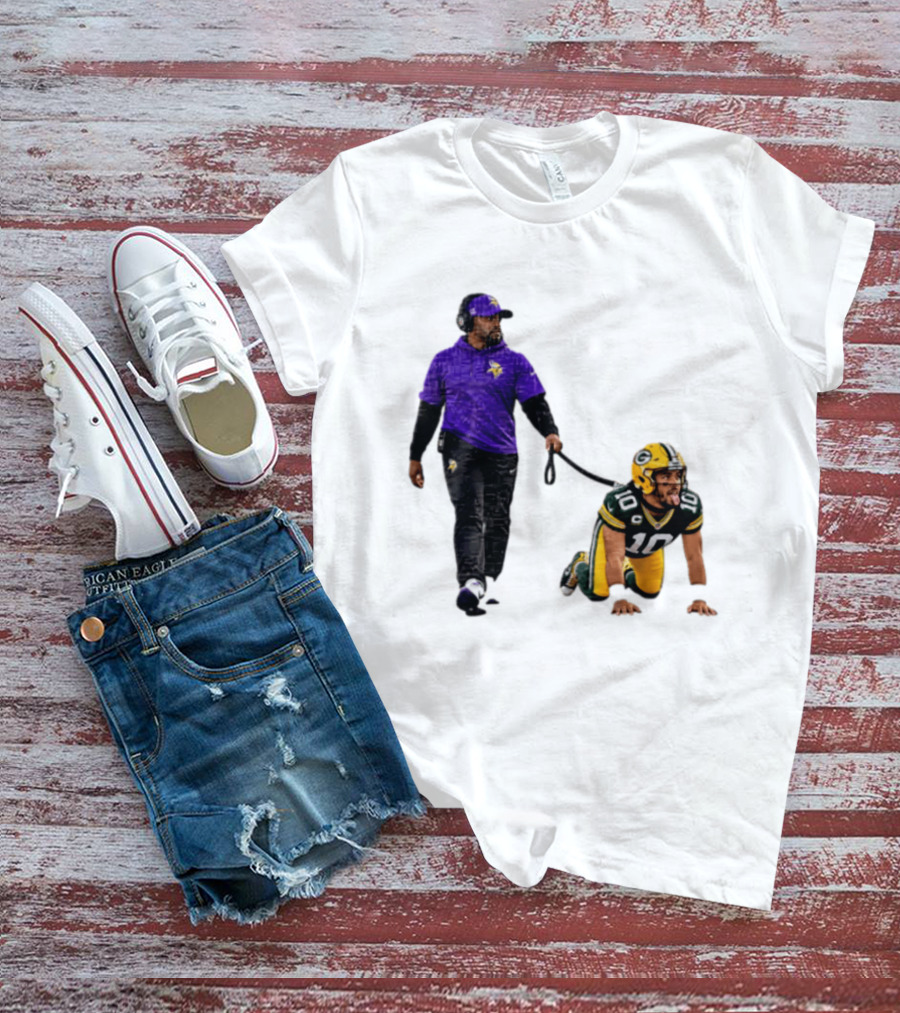 Brian Flores Minnesota Vikings Dominating Jordan Love Green Bay Packers NFL Meme T-Shirt