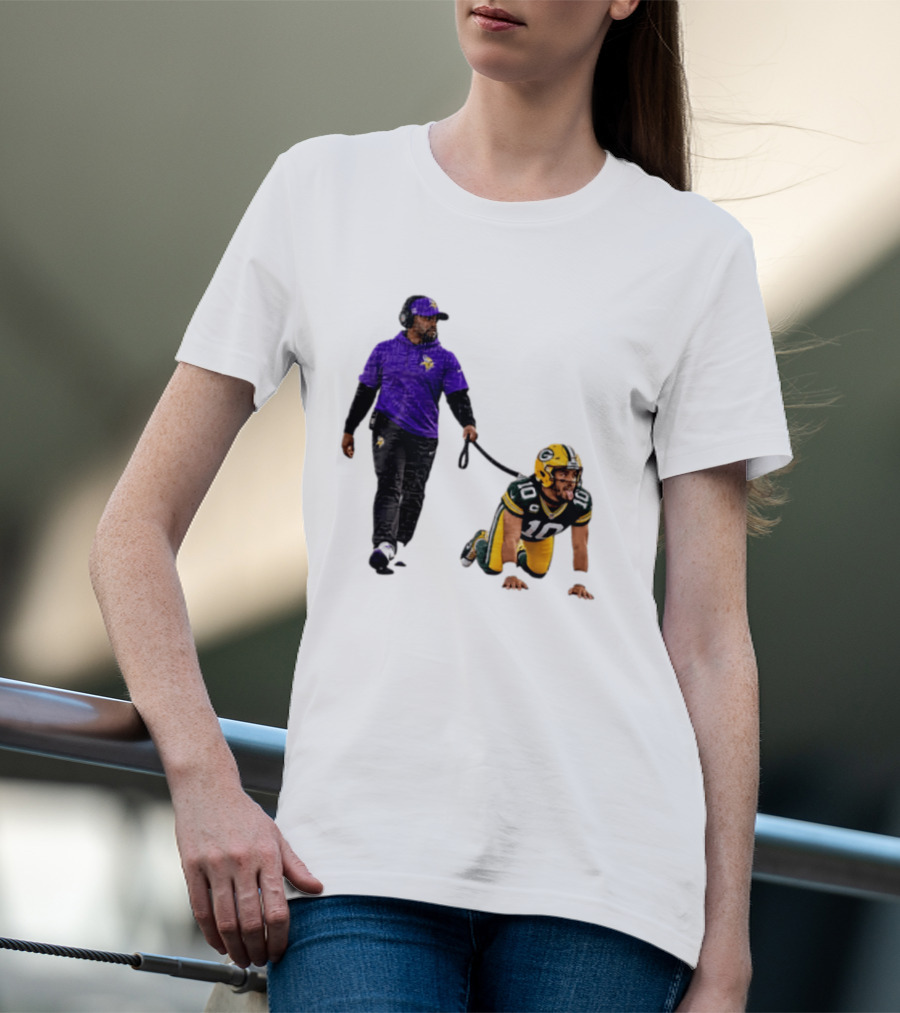 Brian Flores Minnesota Vikings Dominating Jordan Love Green Bay Packers NFL Meme T-Shirt