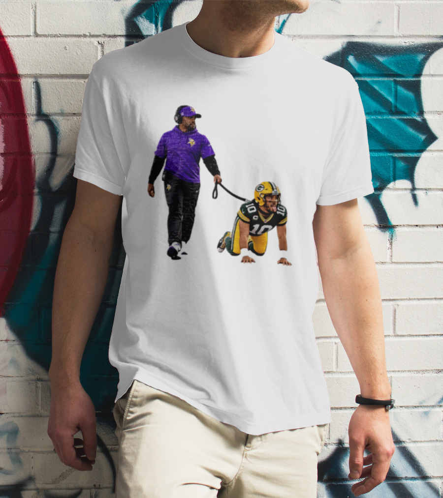 Brian Flores Minnesota Vikings Dominating Jordan Love Green Bay Packers NFL Meme T-Shirt