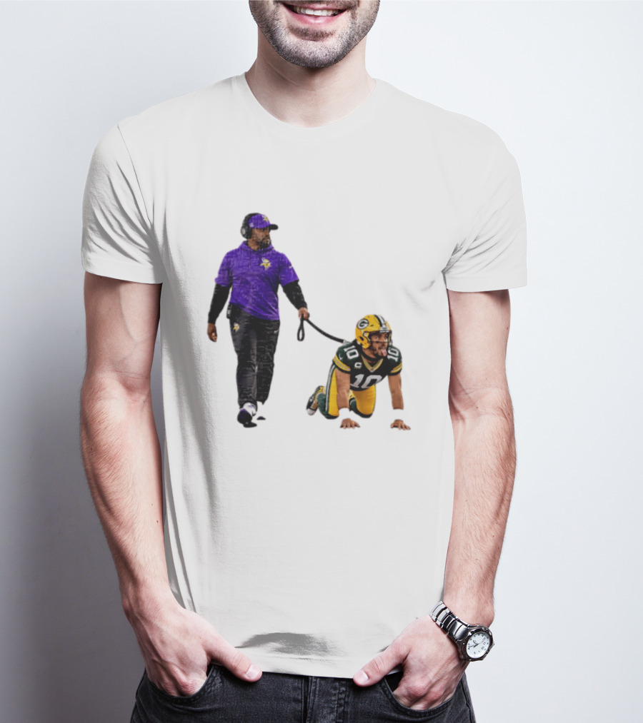Brian Flores Minnesota Vikings Dominating Jordan Love Green Bay Packers NFL Meme T-Shirt