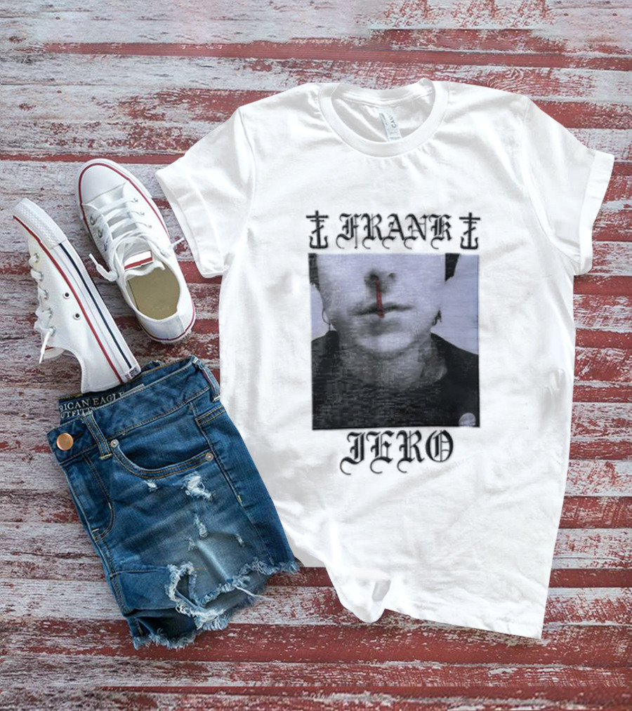Franke Jero Dark Blue Aesthetic Nosebleed Art My Chemical Romance T-Shirt