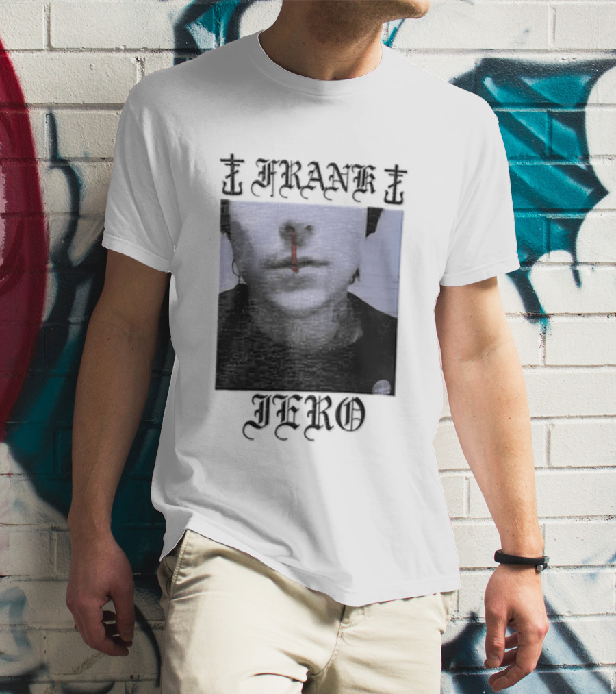 Franke Jero Dark Blue Aesthetic Nosebleed Art My Chemical Romance T-Shirt
