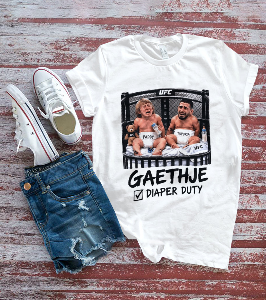 UFC Gaethje Diaper Duty Paddy Topuria Cage Fight T-Shirt