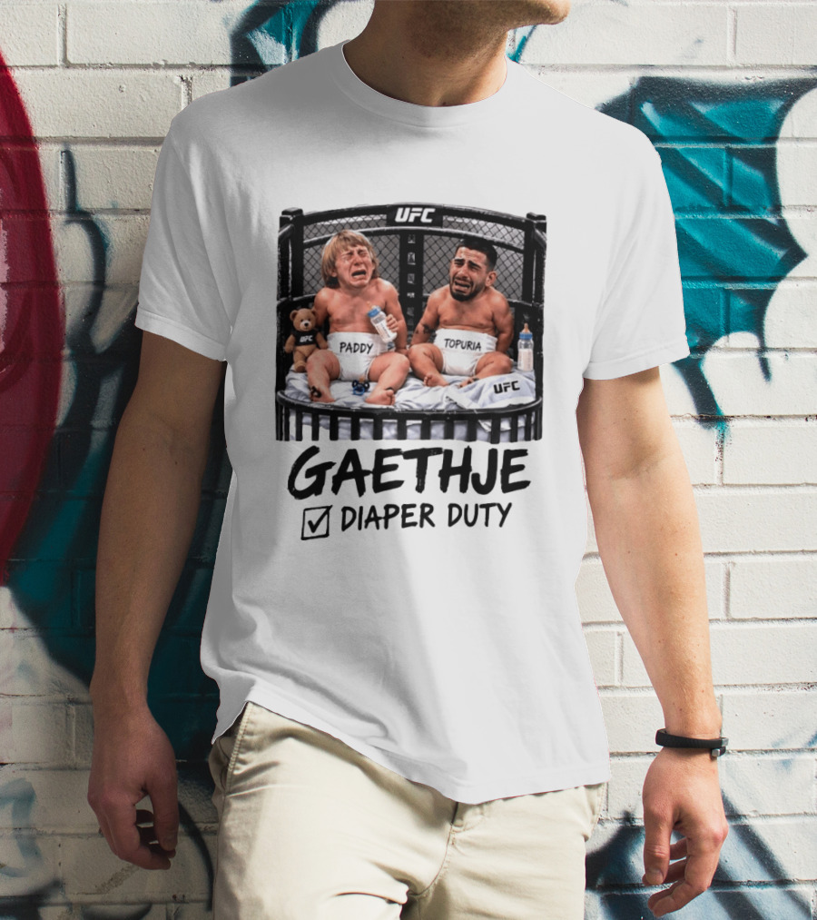 UFC Gaethje Diaper Duty Paddy Topuria Cage Fight T-Shirt