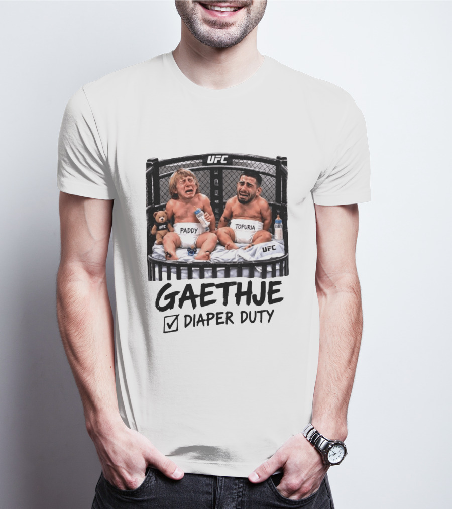 UFC Gaethje Diaper Duty Paddy Topuria Cage Fight T-Shirt
