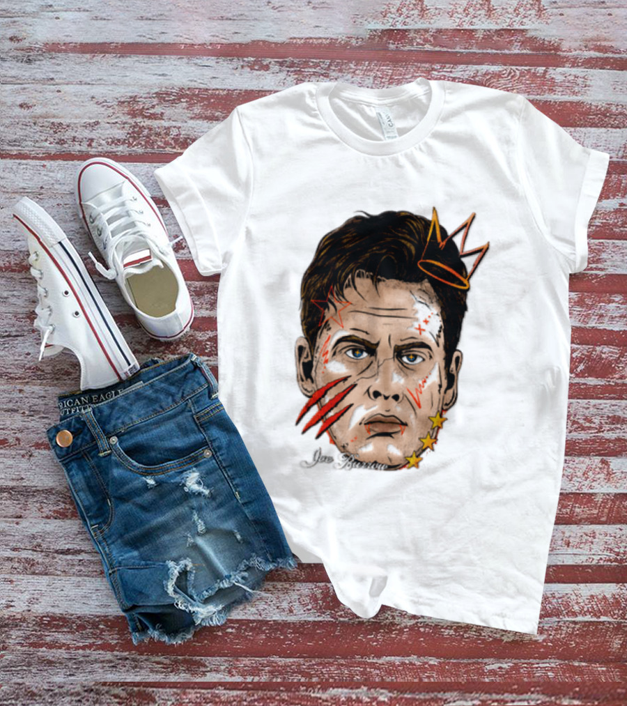 Joe Burrow Fat Head Limited Edition Player Crowned Star Scratches T-Shirt