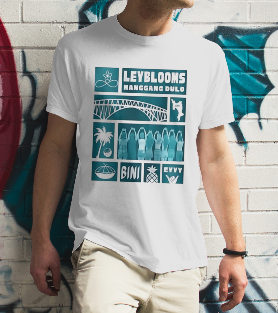 Leyblooms Hanggang Dulo Bini Eyyy Leyte Bridge Palm Coconut Pineapple T-Shirt
