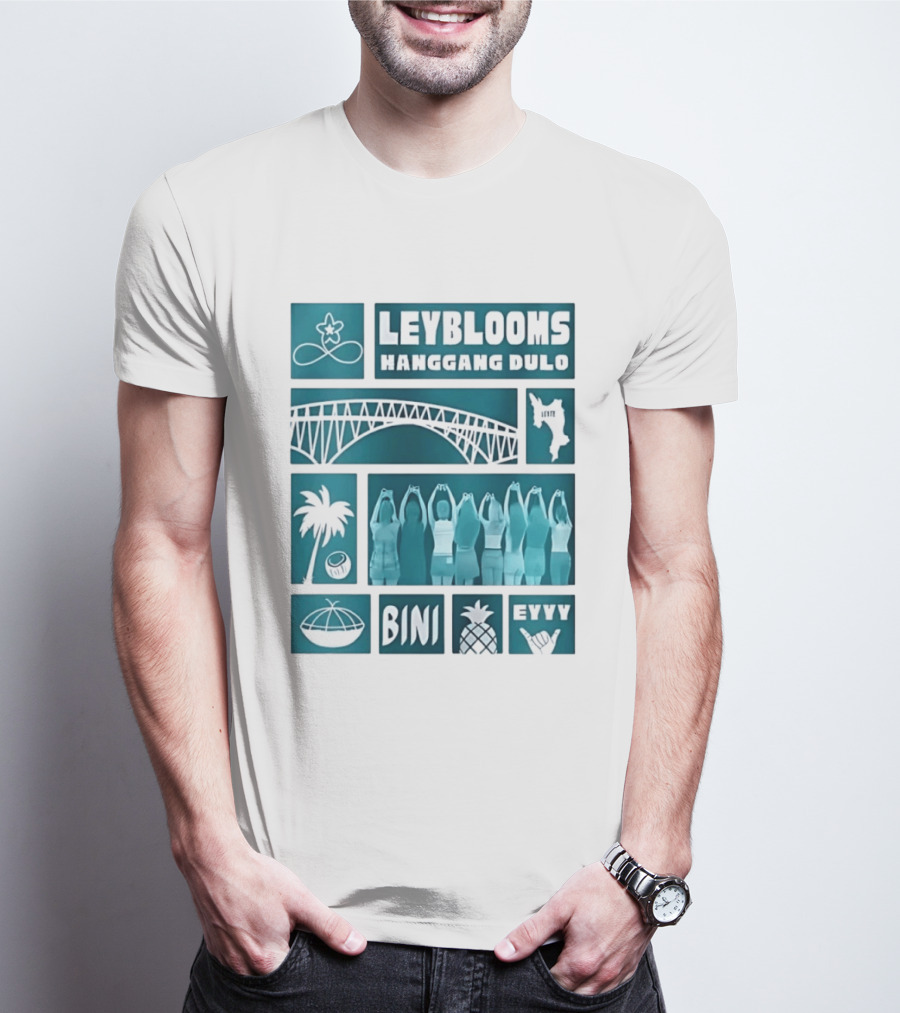 Leyblooms Hanggang Dulo Bini Eyyy Leyte Bridge Palm Coconut Pineapple T-Shirt