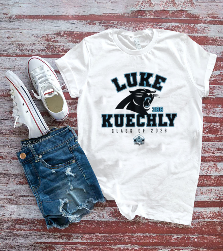 Luke Kuechly Panthers 386 Class Of 2026 Enshrinee Panthers T-Shirt