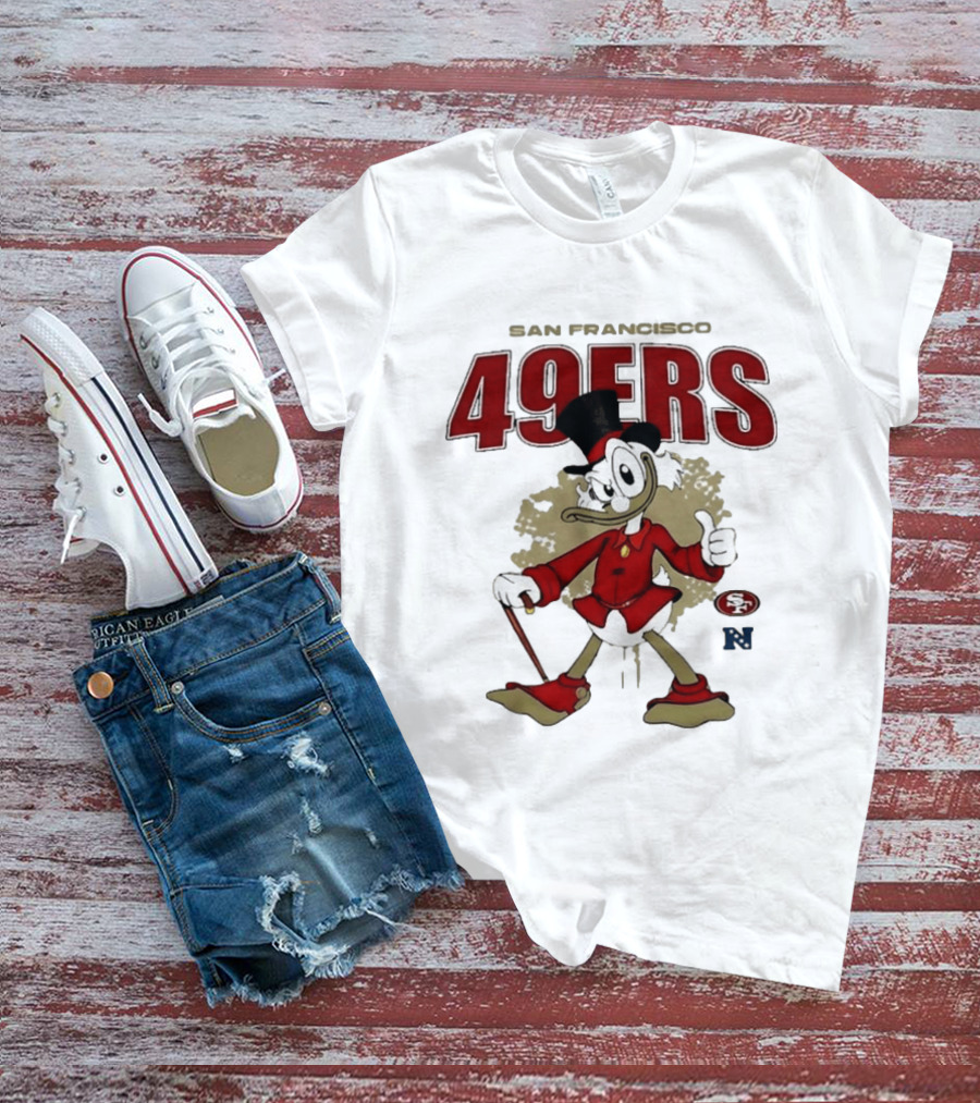 San Francisco 49ers Scrooge McDuck Crossover NFL Collaboration T-Shirt