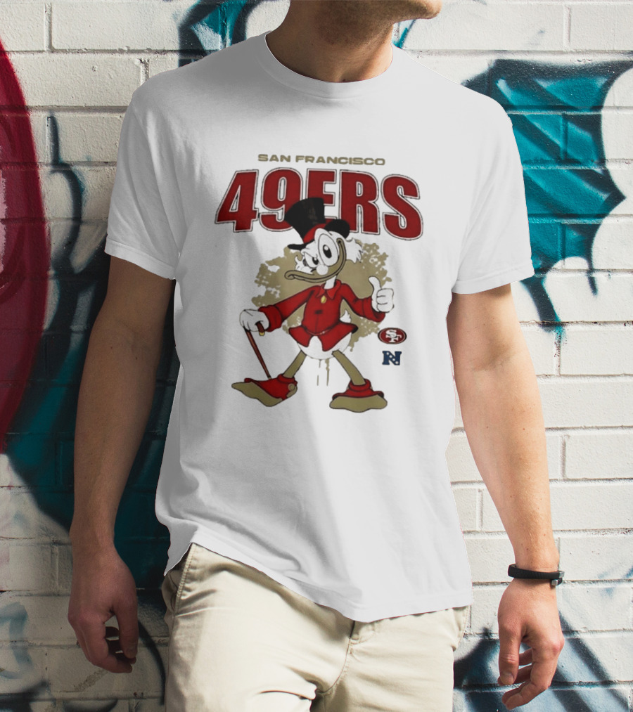 San Francisco 49ers Scrooge McDuck Crossover NFL Collaboration T-Shirt
