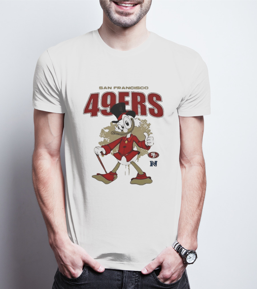 San Francisco 49ers Scrooge McDuck Crossover NFL Collaboration T-Shirt