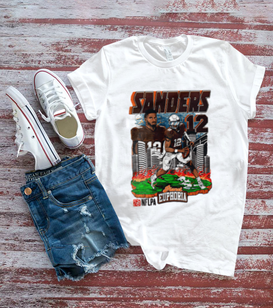 Sanders 12 Football Legend Euphoria NFCA Brand T-Shirt