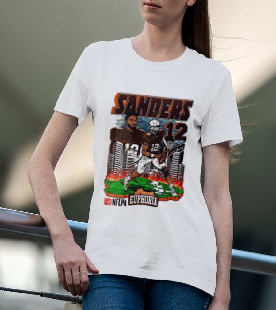 Sanders 12 Football Legend Euphoria NFCA Brand T-Shirt