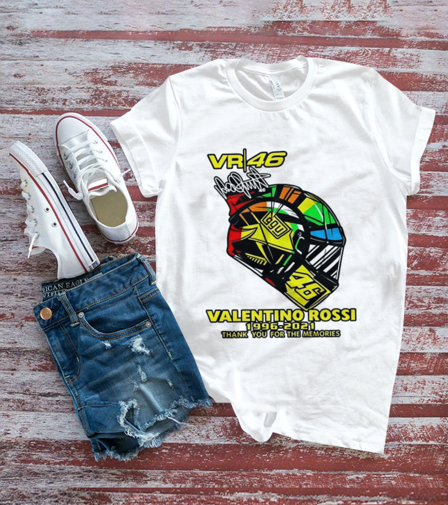 Valentino Rossi VR46 1996 2021 Thank You For The Memories Helmet T-Shirt