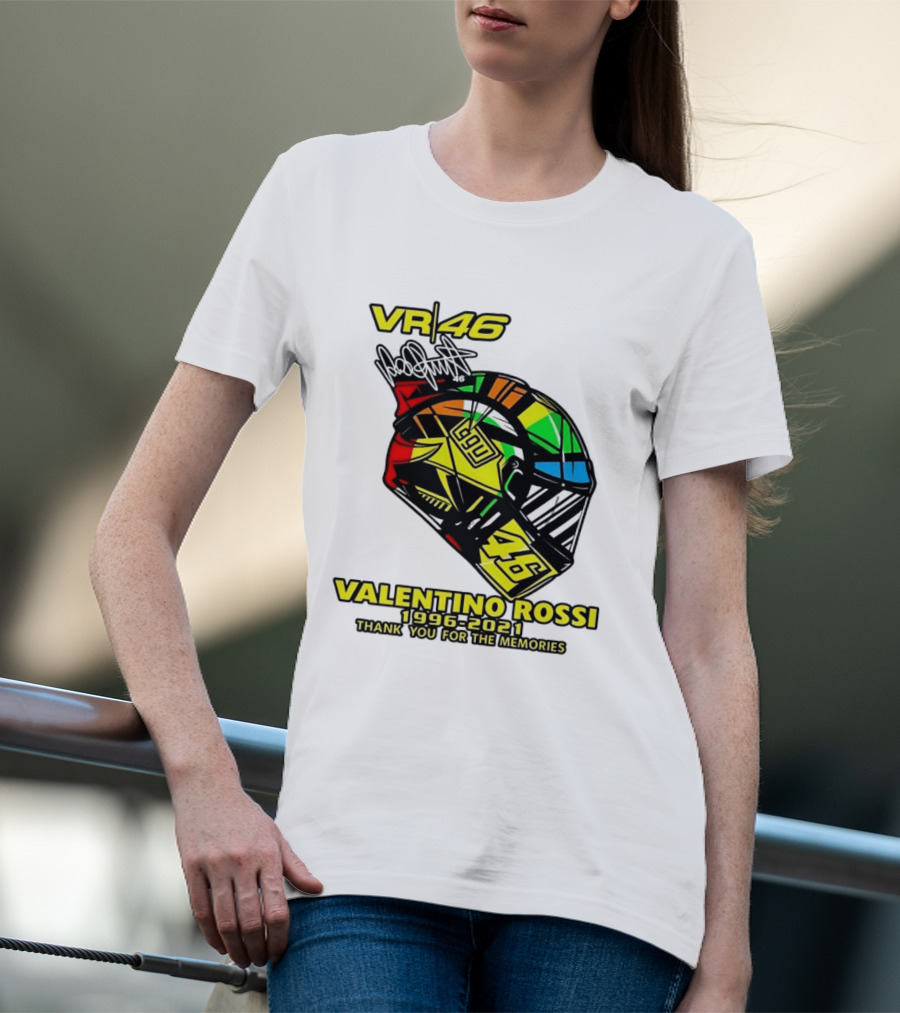 Valentino Rossi VR46 1996 2021 Thank You For The Memories Helmet T-Shirt