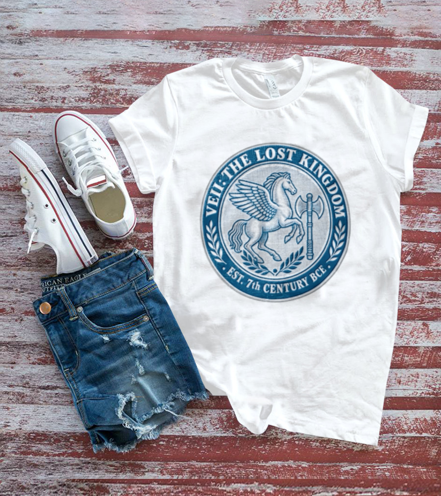 Veii The Lost Kingdom Est. 7th Century BCE Pegasus Horse Battle Axe T-Shirt
