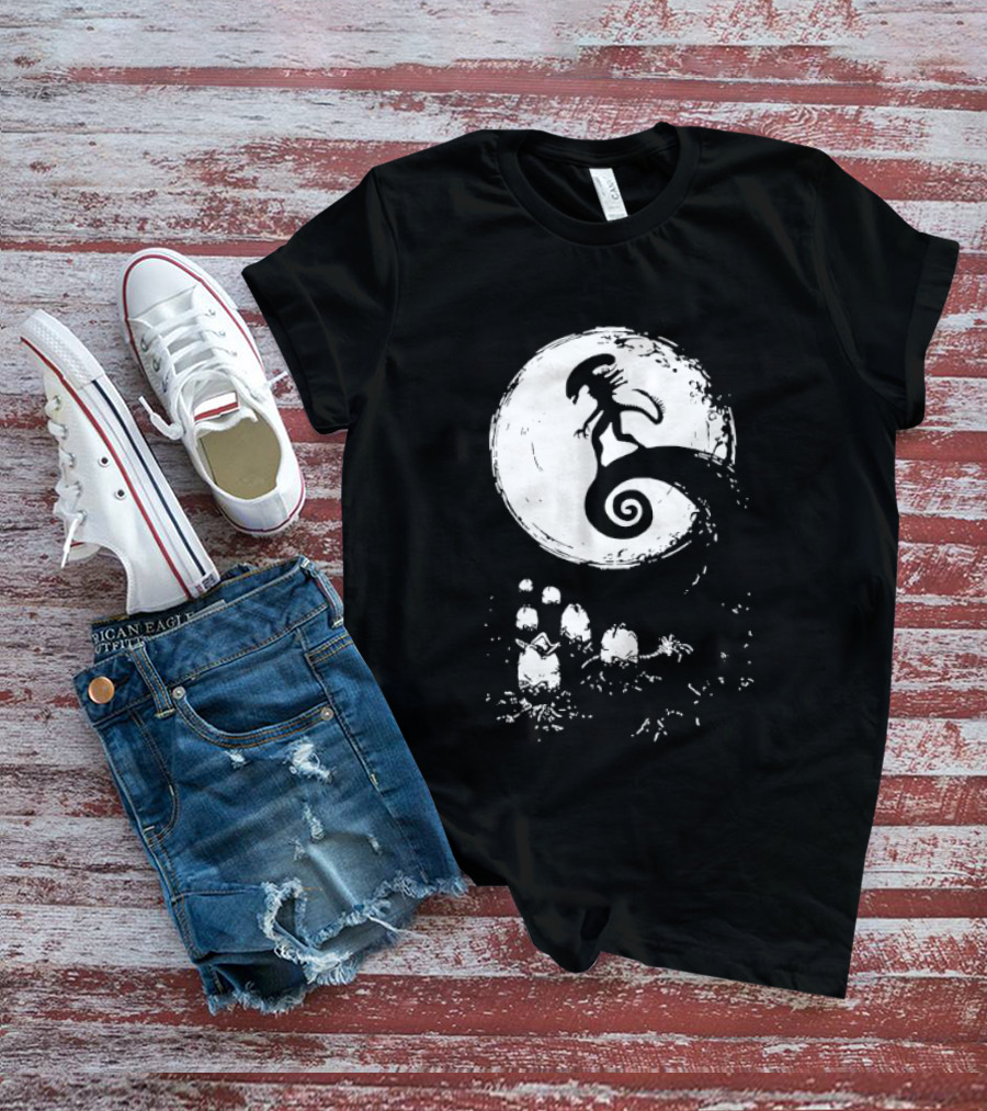 Alien Xenomorph Nightmare Before Christmas Mashup T-Shirt