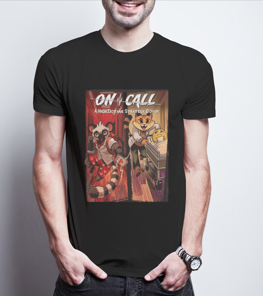 On Call A High Octane Strategy Co Op Lemur And Cat Doctors In Action T-Shirt