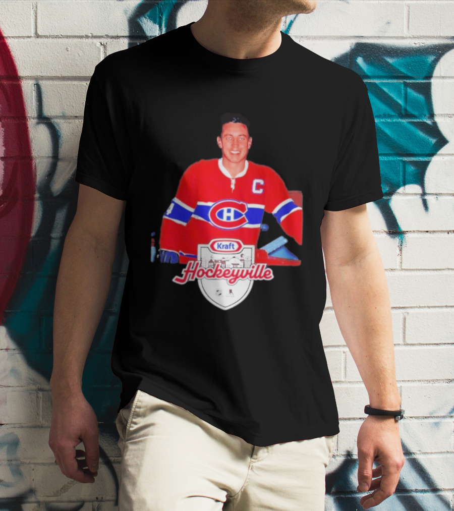 Jean Béliveau Montreal Canadiens Kraft Hockeyville Canadiens Logo Vintage Hockey T-Shirt