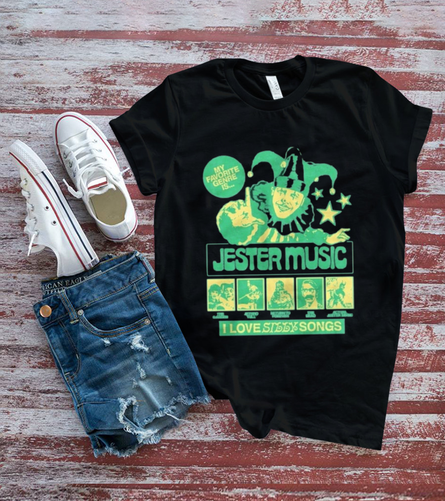 Jester Music My Favorite Genre Is The Garden Jethro Tull Return To Forever The Dead I Love Silly Songs T-Shirt