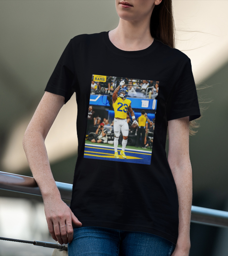 Los Angeles Rams Kamren Kinchens #23 NFL Football Jersey Celebration T-Shirt