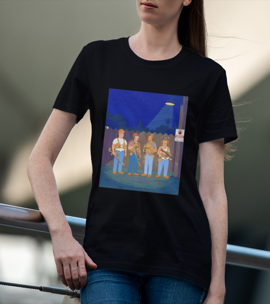 Neighborhood Tactical Squad Warning King Of The Hill T-Shirt